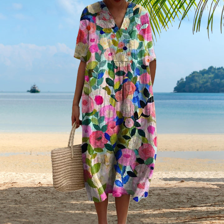 Bernadette™ | Buntes Blumenkleid