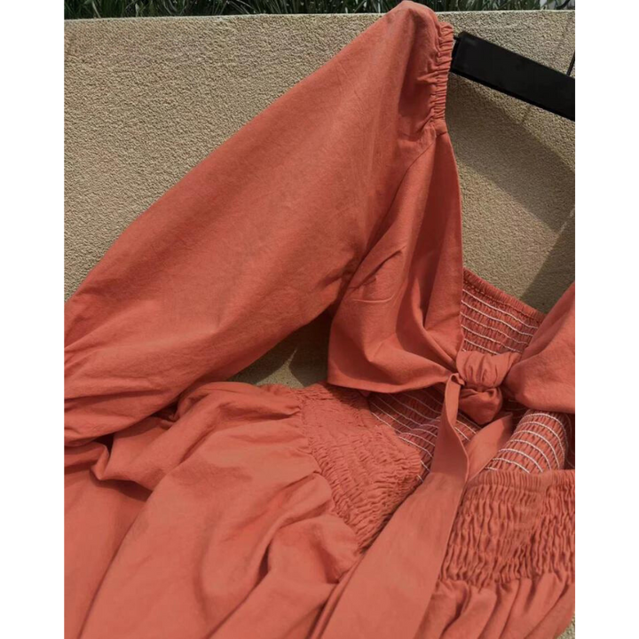 Karolina™ | Französisches Kleid mit Rückenärmeln