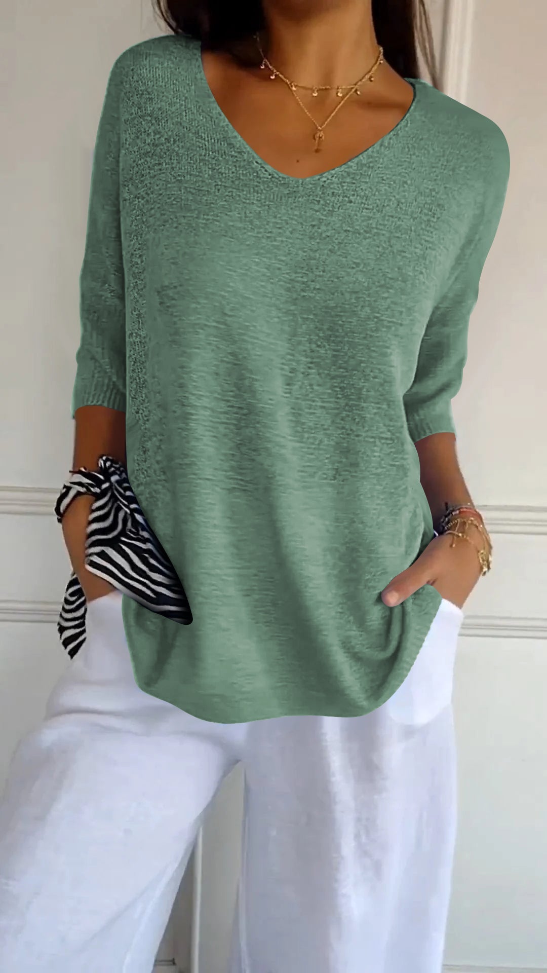 Lucia™ | Strickoberteil mit V-Ausschnitt