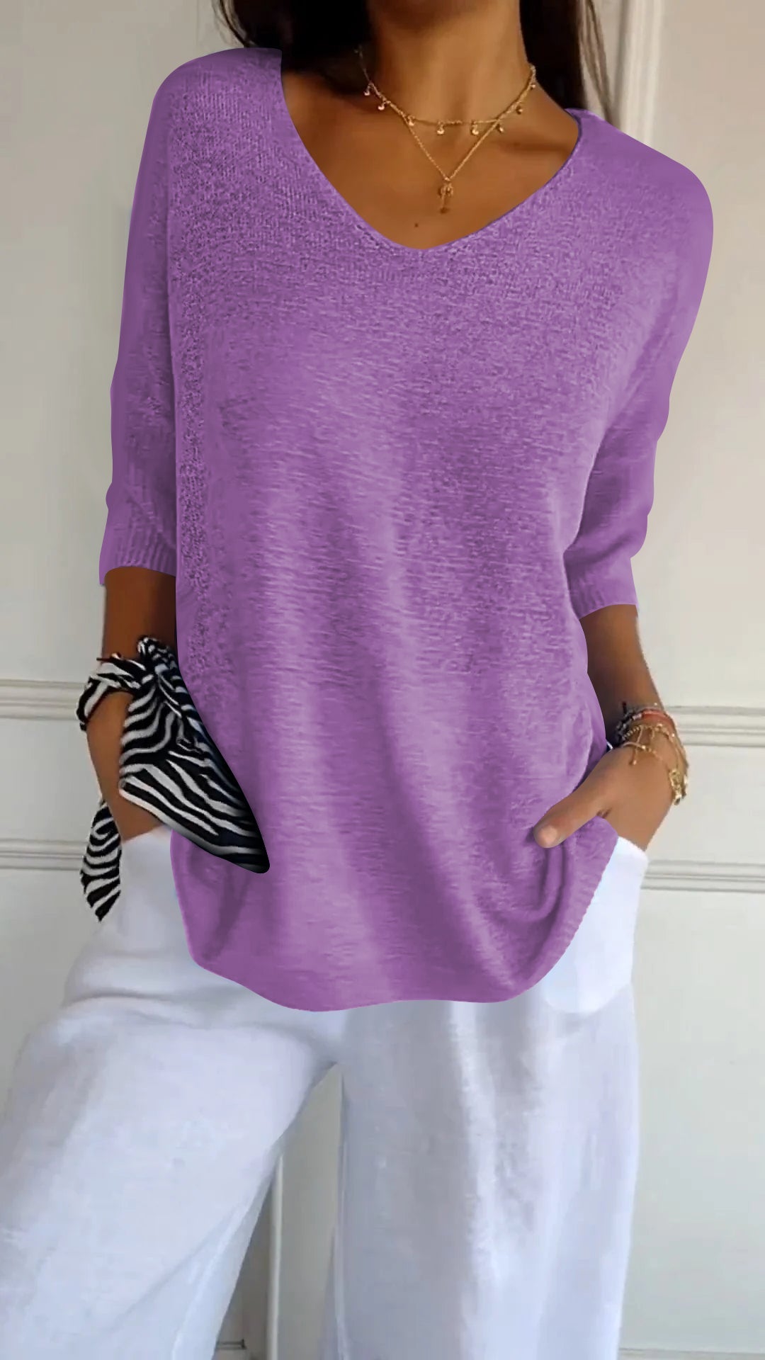 Lucia™ | Strickoberteil mit V-Ausschnitt