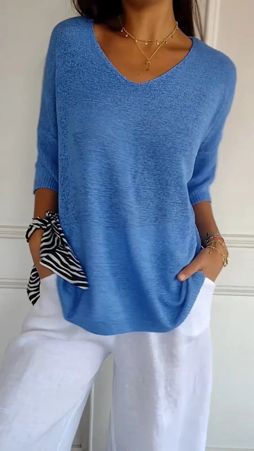 Lucia™ | Strickoberteil mit V-Ausschnitt