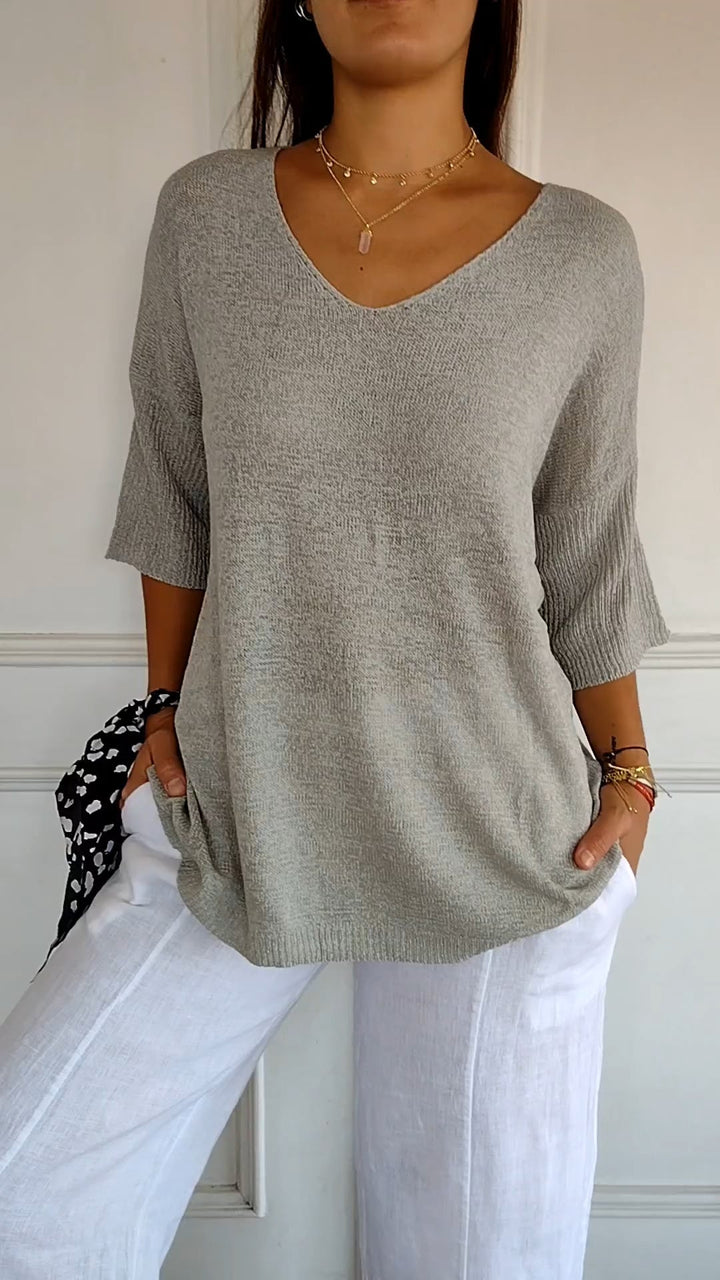 Lucia™ | Strickoberteil mit V-Ausschnitt