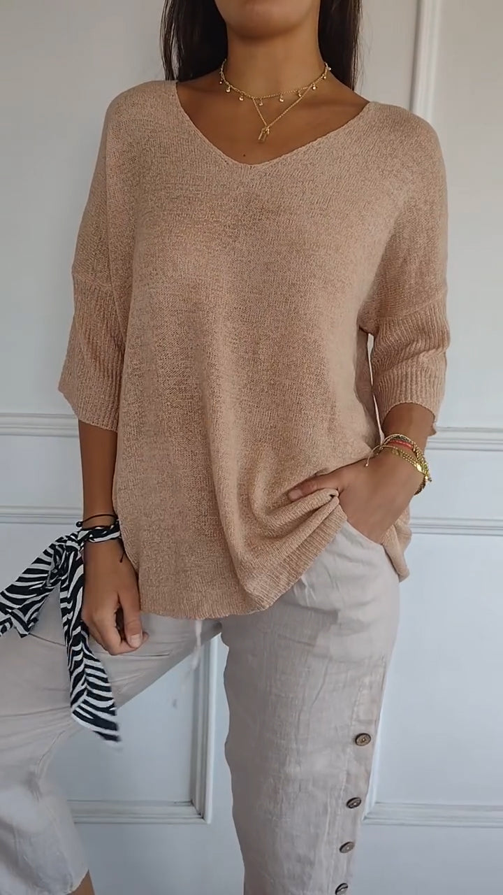 Lucia™ | Strickoberteil mit V-Ausschnitt