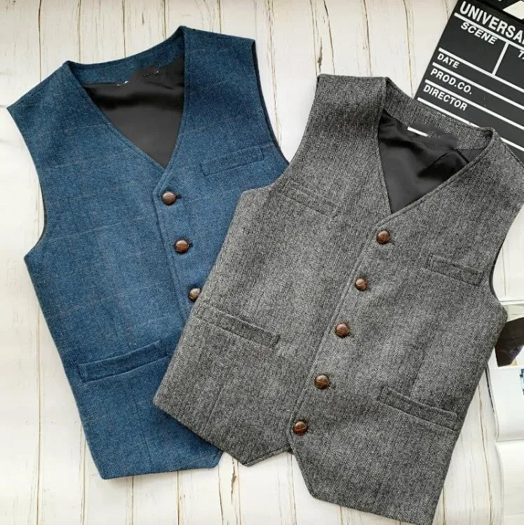 Jeremy | Wollgemischte Denim-Weste