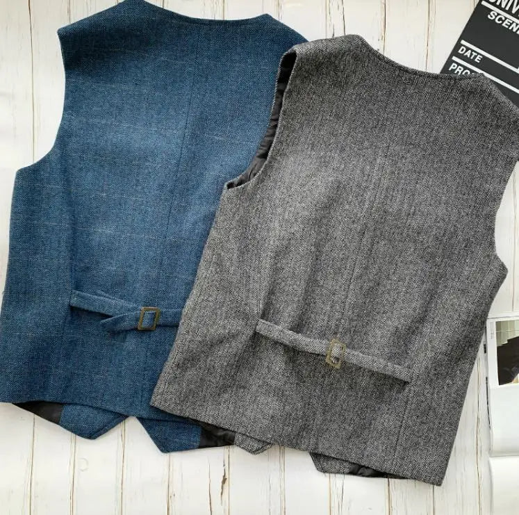 Jeremy | Wollgemischte Denim-Weste