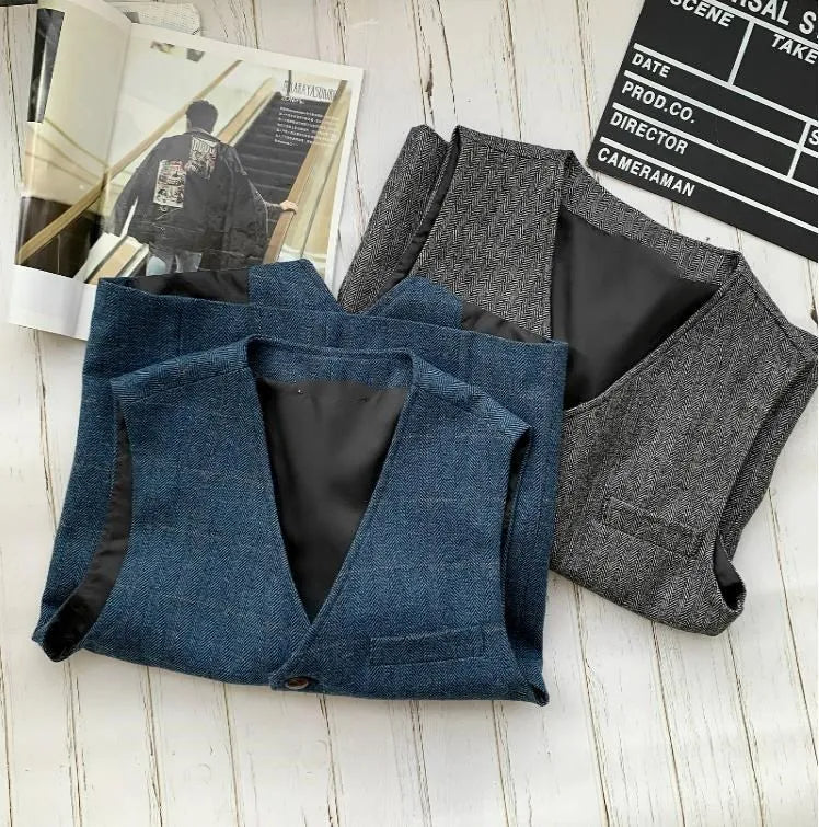 Jeremy | Wollgemischte Denim-Weste