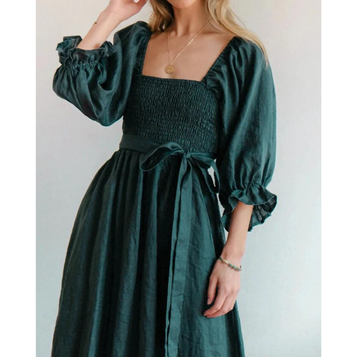 Karolina™ | Französisches Kleid mit Rückenärmeln