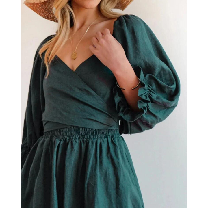 Karolina™ | Französisches Kleid mit Rückenärmeln