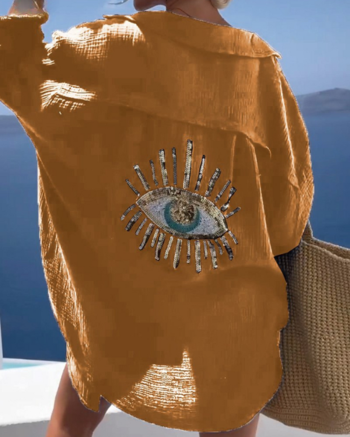 Sofie™ | Hemd mit Nazar-Aufdruck