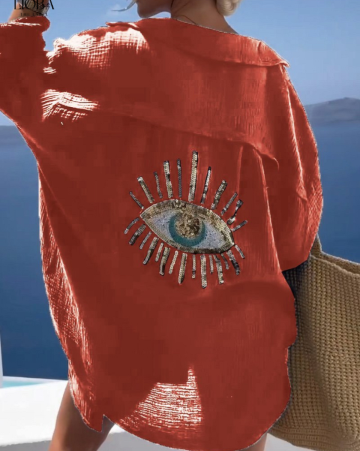 Sofie™ | Hemd mit Nazar-Aufdruck