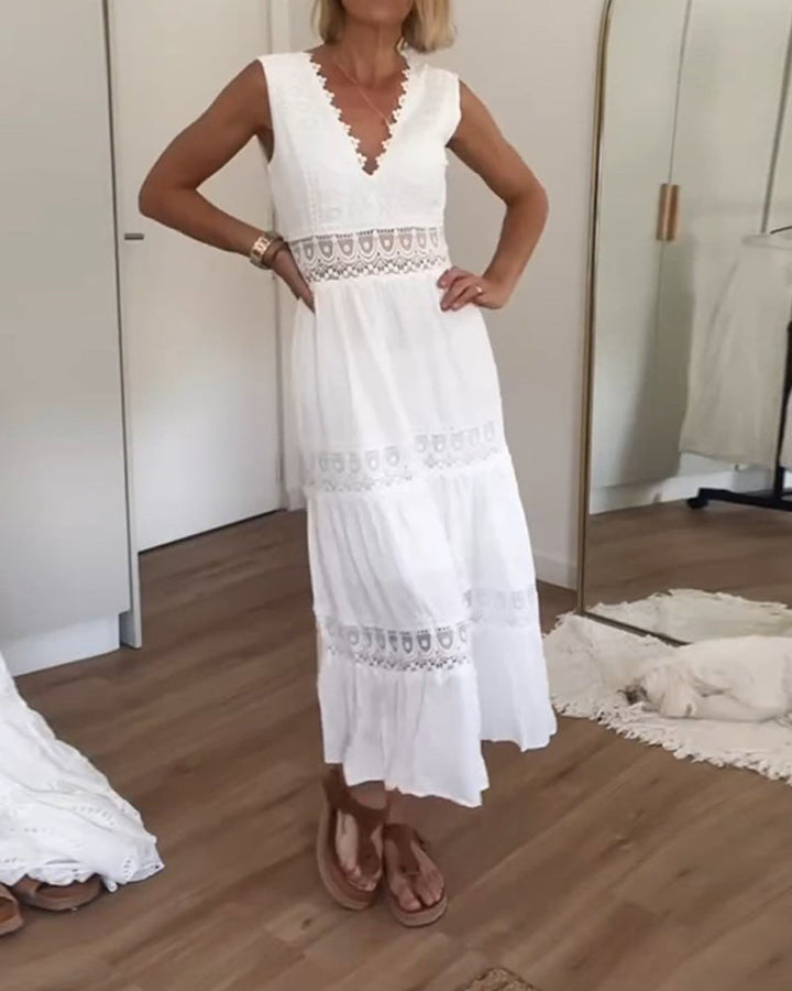 Magdalena™ | Weißes Spitzenkleid