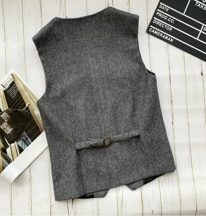 Jeremy | Wollgemischte Denim-Weste