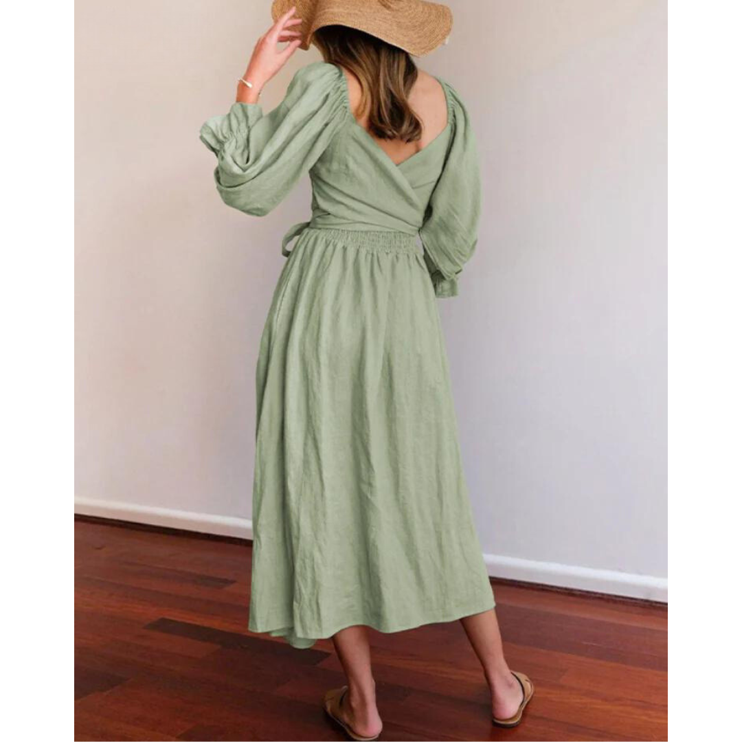 Karolina™ | Französisches Kleid mit Rückenärmeln