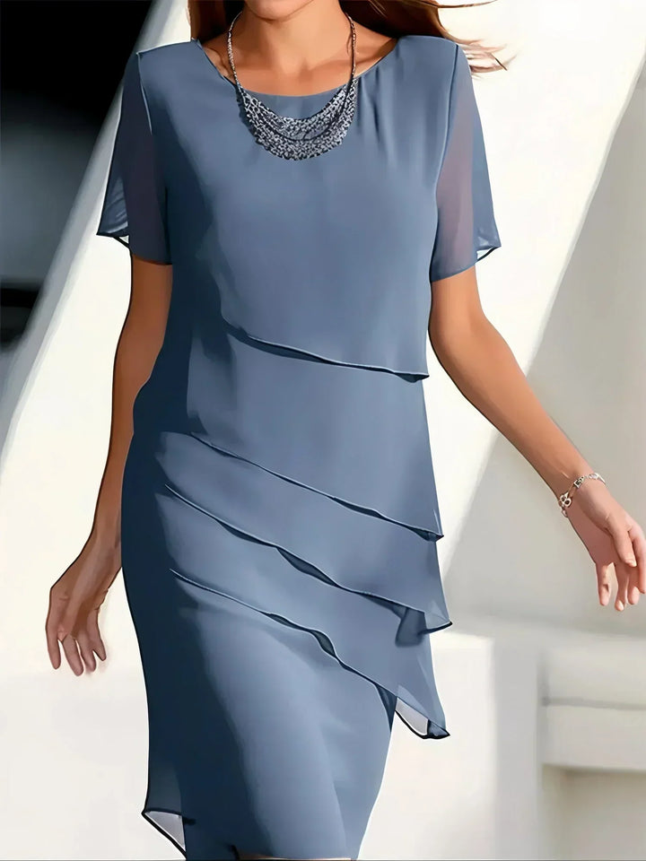 Anneliese™ | Midi-Kleid mit Kurzarm