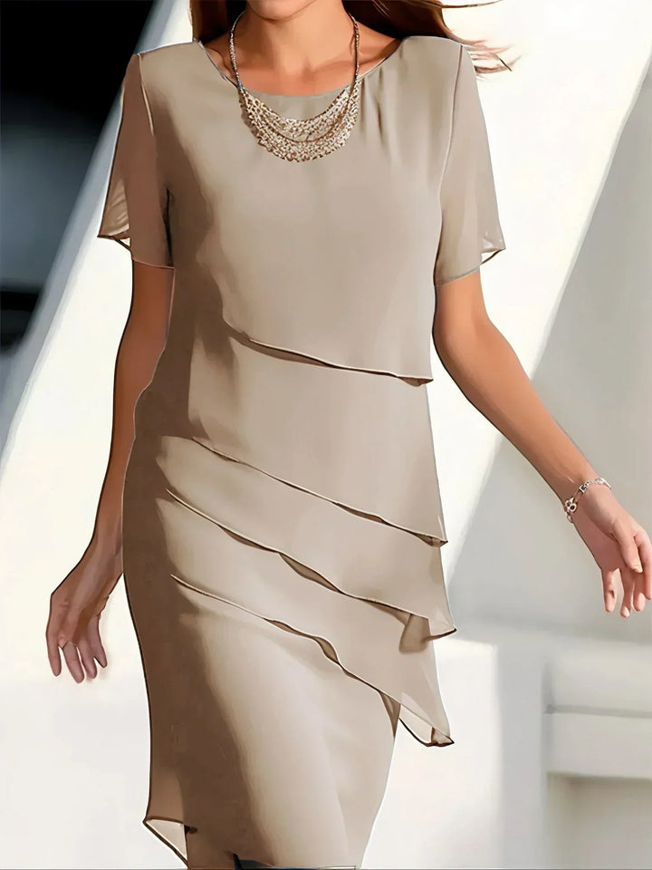 Anneliese™ | Midi-Kleid mit Kurzarm