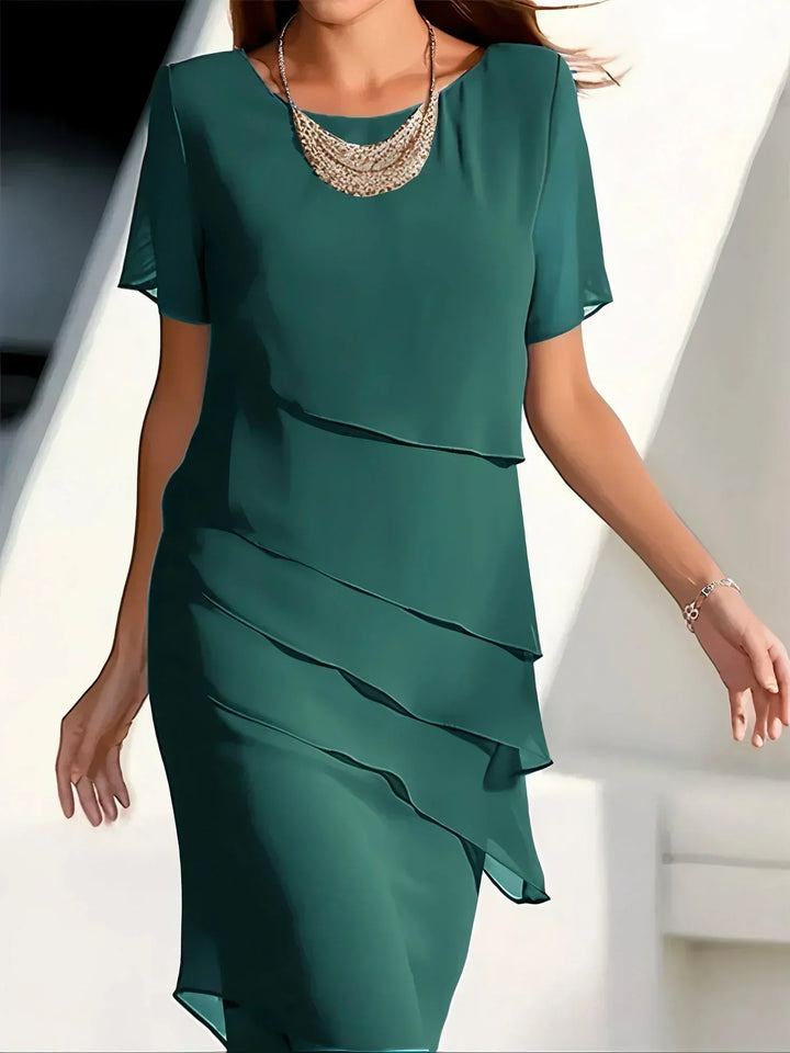 Anneliese™ | Midi-Kleid mit Kurzarm