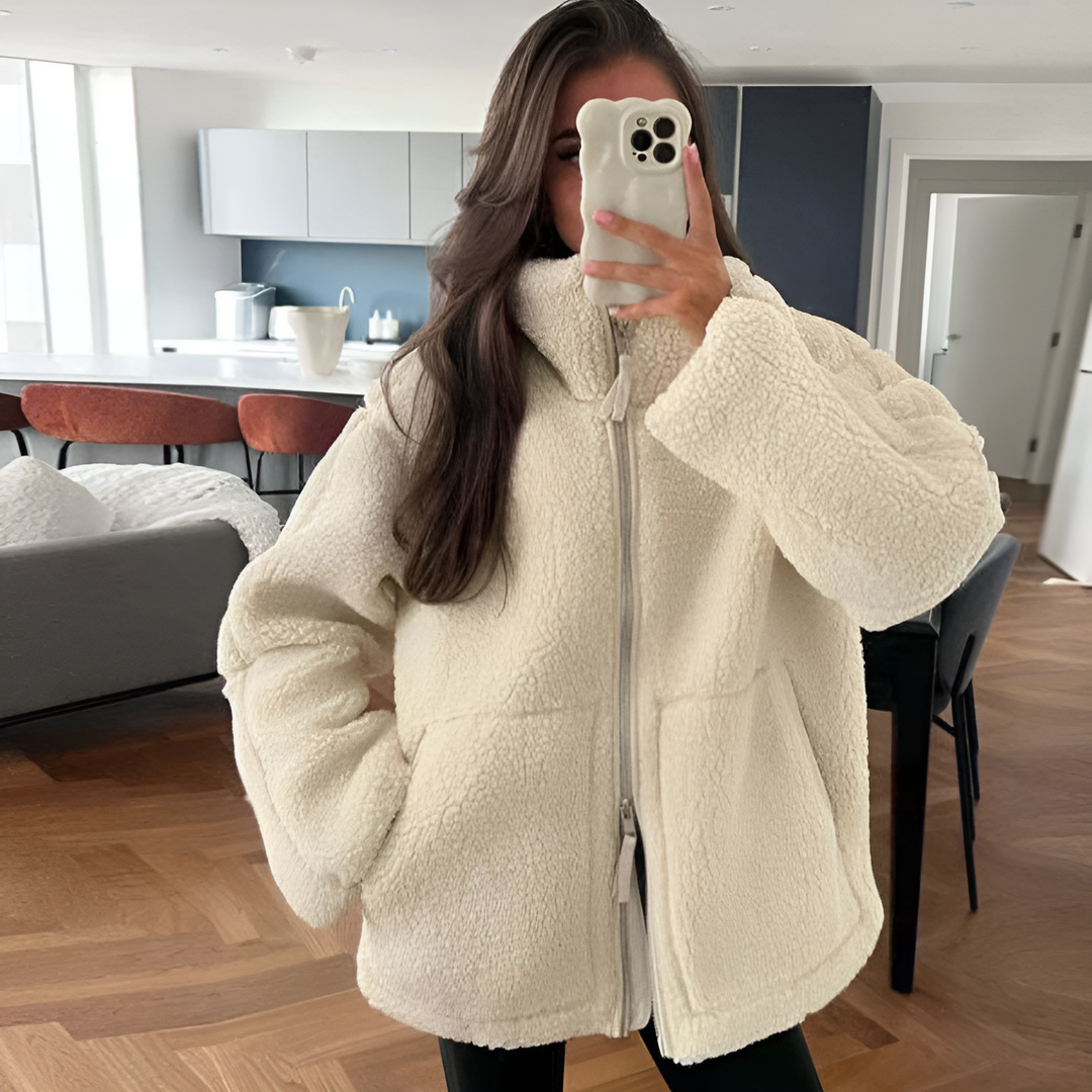 Maxine | Teddyjacke mit Reißverschluss