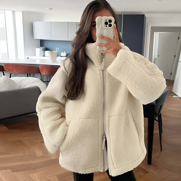 Maxine | Teddyjacke mit Reißverschluss