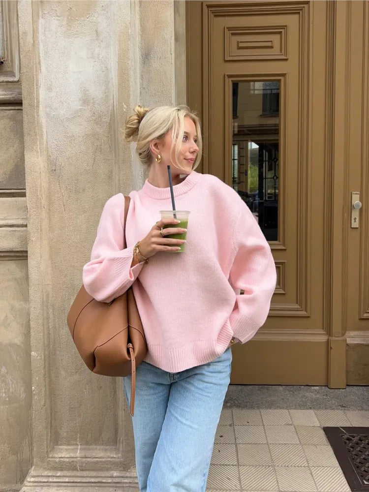 Rosalinda | Süßer rosa Strickpullover