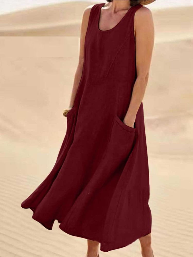 Estelle™ | Elegantes Sommerkleid wit Bauchabdeckung