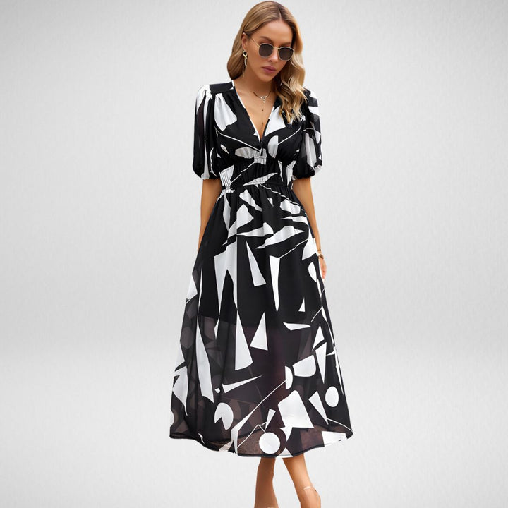 Angela™ | Charmantes Kleid mit V-Ausschnitt