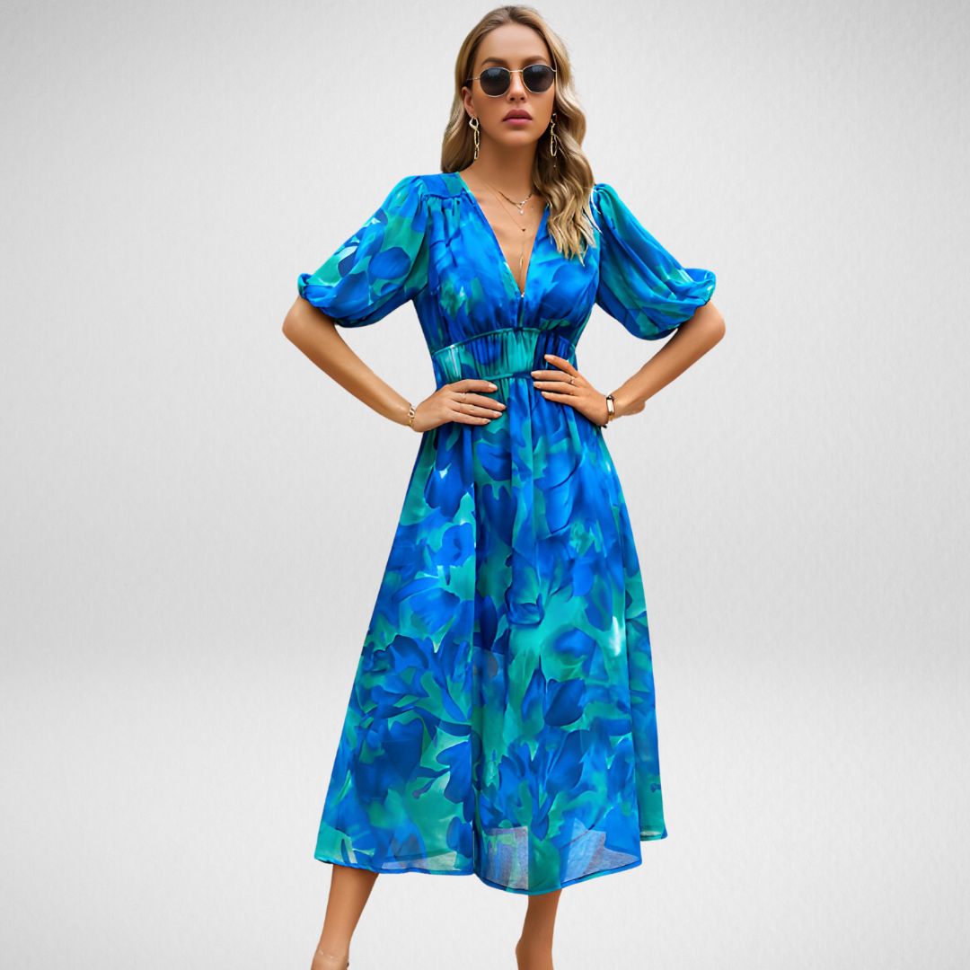 Angela™ | Charmantes Kleid mit V-Ausschnitt