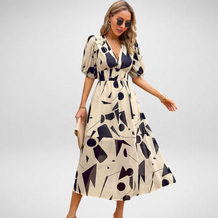 Angela™ | Charmantes Kleid mit V-Ausschnitt