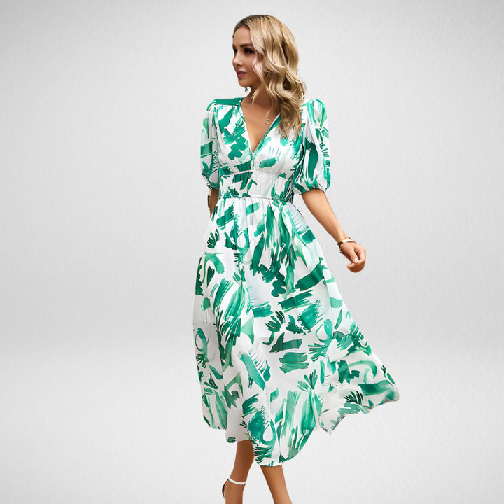 Angela™ | Charmantes Kleid mit V-Ausschnitt