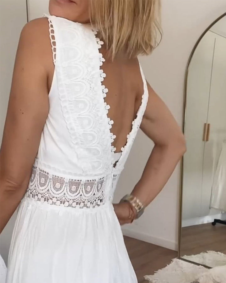 Magdalena™ | Weißes Spitzenkleid