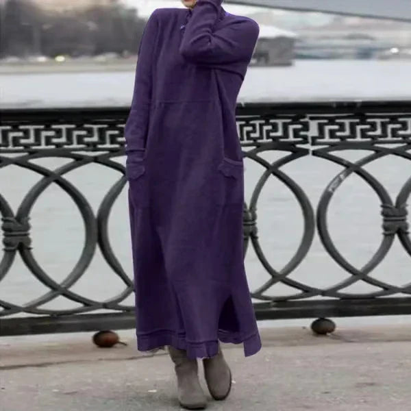 Celine | Langes Wollbaumwollkleid