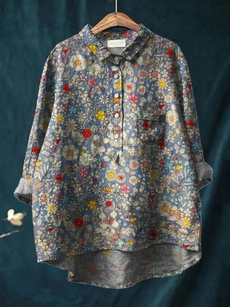 Petra - Bluse mit Blumendruck