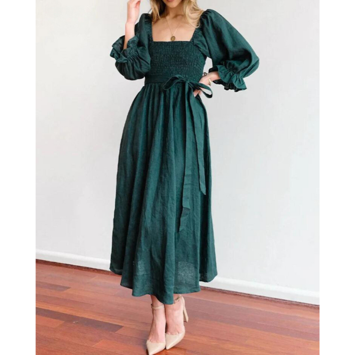 Karolina™ | Französisches Kleid mit Rückenärmeln